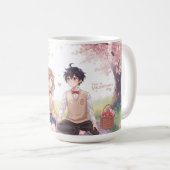 Anime Couple Valentine's Day Mug Koffiemok (Voorkant rechts)