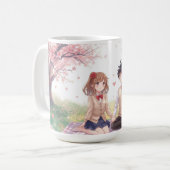 Anime Couple Valentine's Day Mug Koffiemok (Voorkant links)