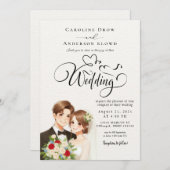 Anime Couple Wedding Kaart (Voorkant / Achterkant)