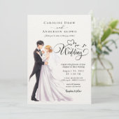 Anime Couple Wedding Kaart (Staand voorkant)