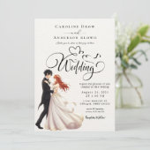 Anime Couple Wedding Kaart (Staand voorkant)