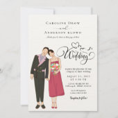 Anime Couple Wedding Kaart (Voorkant)