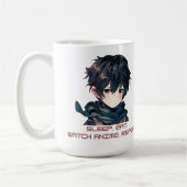 Anime Cute Boy gezegde Anime Eat Sleep Herhaal Koffiemok (Links)