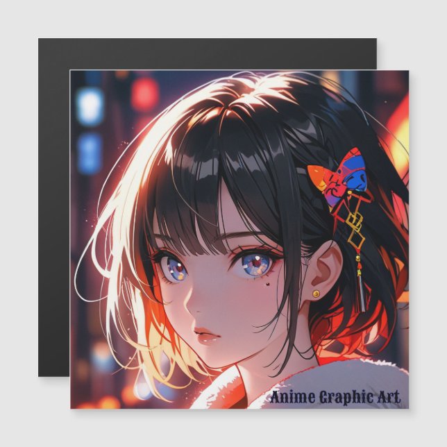 anime cute girl design (Voorkant / Achterkant)