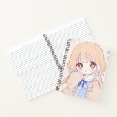 Anime Cute Girl Notitieboek (Binnen)