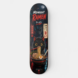 Anime Cute Japanese Ramen Cat Skateboard Deck