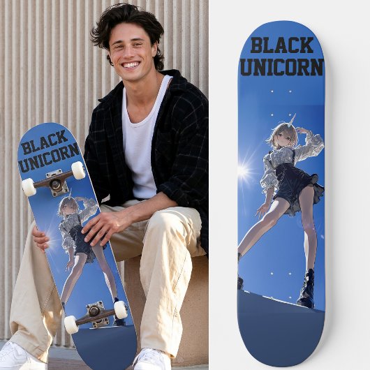 Anime Cyberpunk Black Unicorn Persoonlijk Skateboard