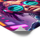 Anime Cyberpunk Girl Poster (Hoek)