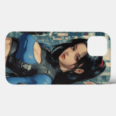 Anime Cyberpunk Meisje iPhone Case (Achterkant (horizontaal))
