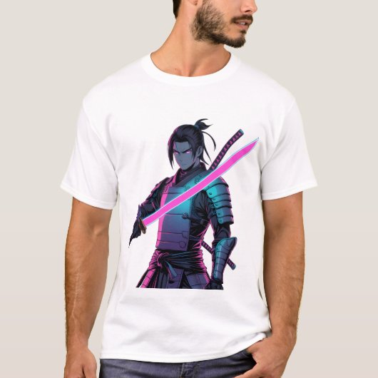Anime Cyberpunk Samurai T-shirt (Voorkant)