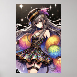 Anime dansend meisje poster