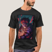 Anime Demon Boy Hero Red Hair T-shirt (Voorkant)