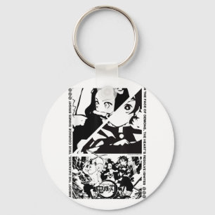 Anime Demon Slayer Characters Dynamic Scene _1 Sleutelhanger