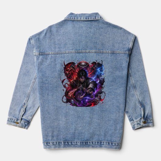 anime denim jacket (Achterkant)