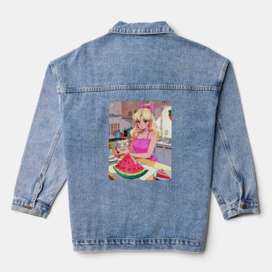 Anime Denim Jacket (Achterkant)