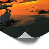 Anime Desert Sunset Wanderer Wall Art Poster (Hoek)