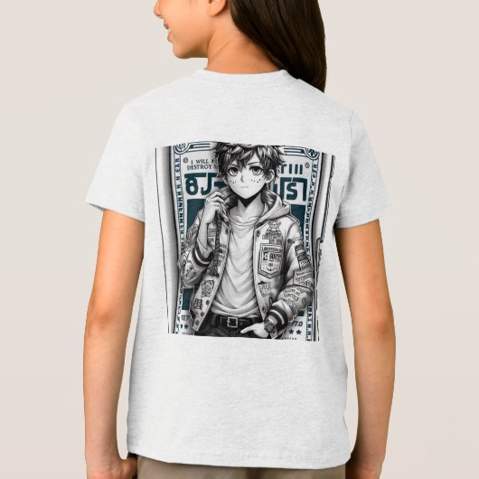 aNIME-DESIGN Tri-Blend Shirt (Achterkant)