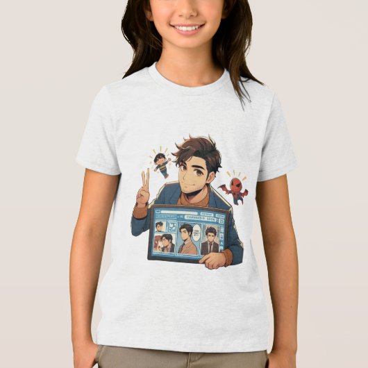 aNIME-DESIGN Tri-Blend Shirt (Voorkant)