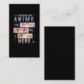 Anime die naar Girl Japans Anime Lover kijkt Visitekaartje (Voorkant / Achterkant)