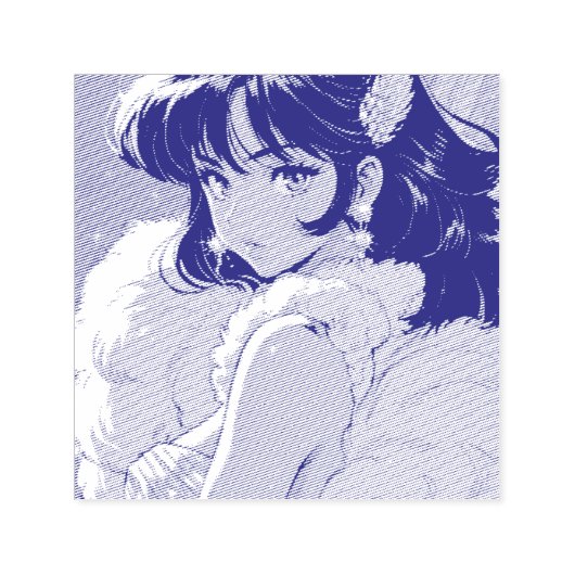 Anime diva zelfinktende stempel (Design)