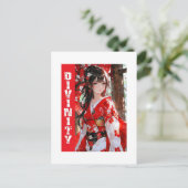 Anime Divinity Design Briefkaart (Staand voorkant)