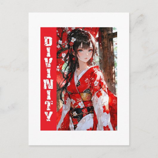 Anime Divinity Design Briefkaart (Voorkant)