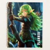 Anime Donker Elf Meisje Planner (Voorkant)