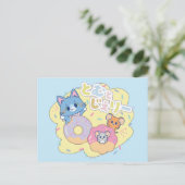 Anime Donut Delights beroemd gemaakt door Tom, Jer Briefkaart (Staand voorkant)
