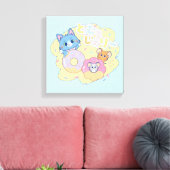 Anime Donut Delights beroemd gemaakt door Tom, Jer Canvas Afdruk (Insitu (Woonkamer))