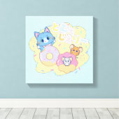 Anime Donut Delights beroemd gemaakt door Tom, Jer Canvas Afdruk (Insitu (Houten vloer))