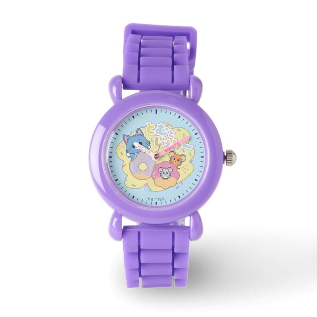 Anime Donut Delights beroemd gemaakt door Tom, Jer Horloge (Voorkant)