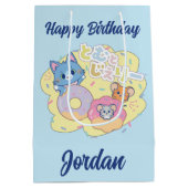 Anime Donut Delights beroemd gemaakt door Tom, Jer Medium Cadeauzakje (Achterkant)