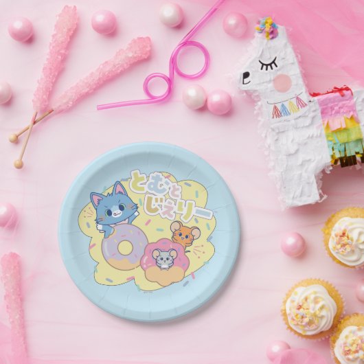 Anime Donut Delights beroemd gemaakt door Tom, Jer Papieren Bordje (Feest)