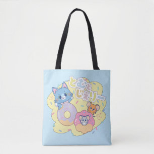 Anime Donut Delights beroemd gemaakt door Tom, Jer Tote Bag