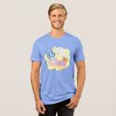 Anime Donut Delights beroemd gemaakt door Tom, Jer Tri-Blend Shirt (Voorkant volledig)