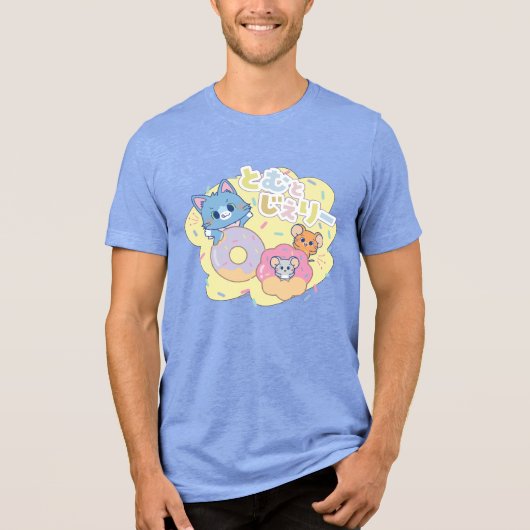 Anime Donut Delights beroemd gemaakt door Tom, Jer Tri-Blend Shirt (Voorkant)