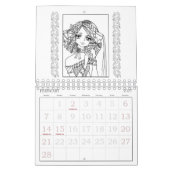 Anime Doodle Zodiac Coloring Calendar Kalender (Feb 2027)