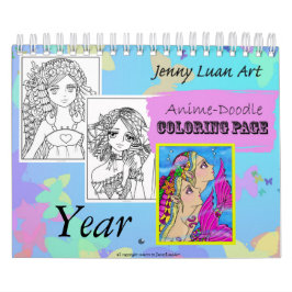 Anime Doodle Zodiac Coloring Calendar Kalender