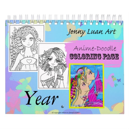 Anime Doodle Zodiac Coloring Calendar Kalender (Hoes)