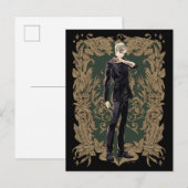 Anime Draco Malfoy  Lijst Briefkaart (Voorkant / Achterkant)