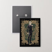 Anime Draco Malfoy  Lijst Button (Voorkant / Achterkant)