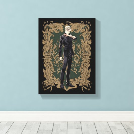 Anime Draco Malfoy Lijst Canvas Afdruk (Insitu (Houten vloer))