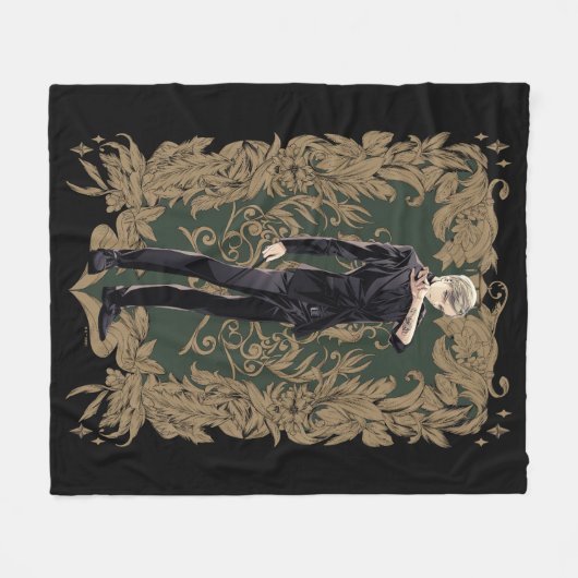 Anime Draco Malfoy  Lijst Fleece Deken (Voorkant (Horizontaal))