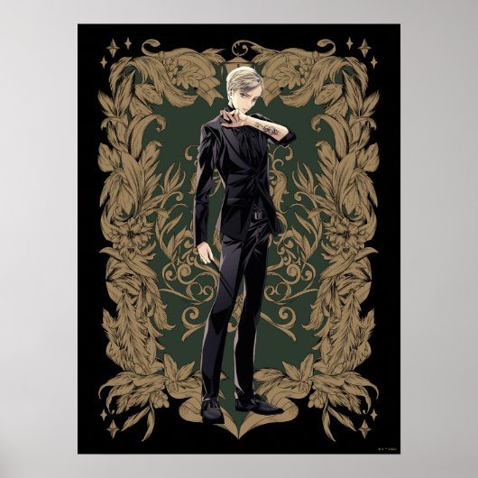 Anime Draco Malfoy  Lijst Poster (Voorkant)