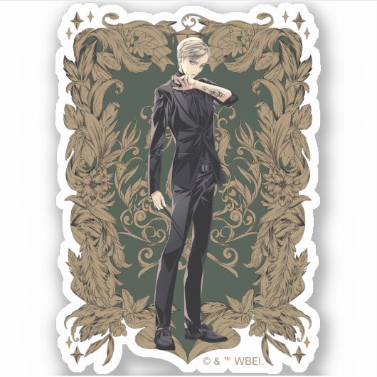 Anime Draco Malfoy Lijst Sticker (Voorkant)