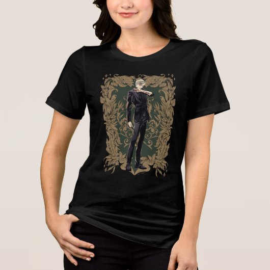 Anime Draco Malfoy  Lijst Tri-Blend Shirt (Voorkant)