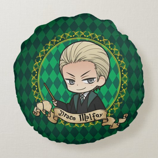 Anime Draco Malfoy Rond Kussen (Achterkant)