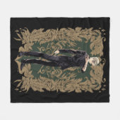 Anime Draco Malfoy Sierlijk Frame Fleece Deken (Voorkant (Horizontaal))