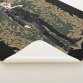 Anime Draco Malfoy Sierlijk Frame Sherpa Deken (3/4)