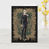 Anime Draco Malfoy Sierlijst Kaart (Gele Bloem)
